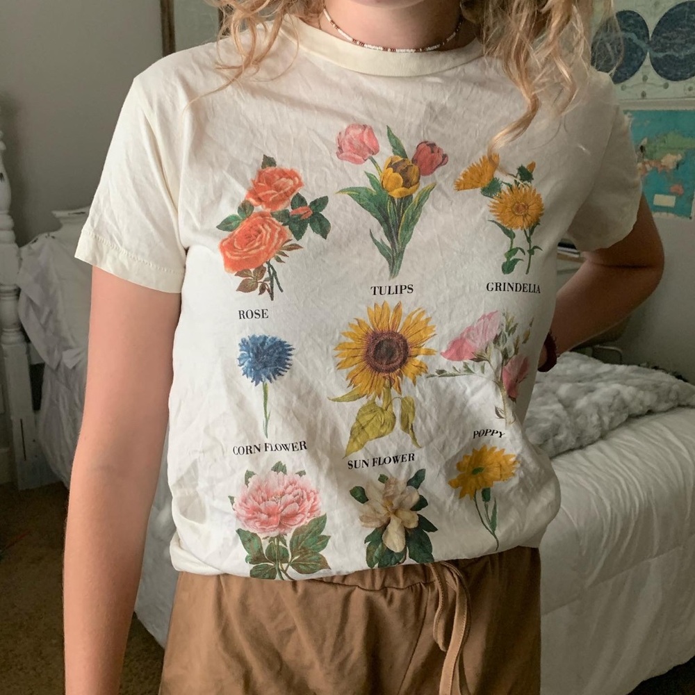 urban outfitters botanical flower shirt